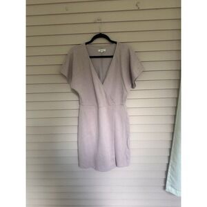 Madewell Cross Front‎ Flutter Sleeve Mini Dress Faded Mauve Pink SZ M
